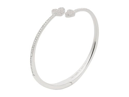 kate spade new york Yours Truly Pave Open Hinge Cuff - color: Clear/Silver