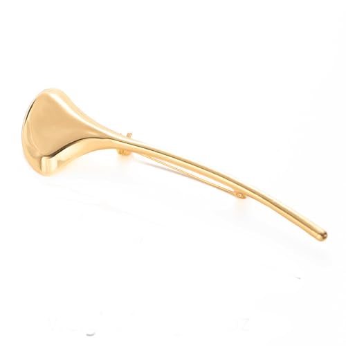 Ginkgo Leaf Brooch for Men Women Gold Silver Minimalist Elegant Lapel Pin for Suit Collar Blazer Coat Wedding - color: Gold