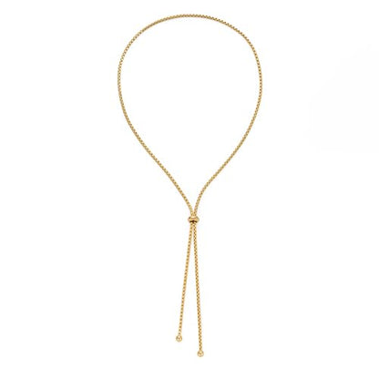 Gold Silver Necklace for Women Y Chain Adjustable Gold Long Necklaces Fashion Dainty Jewelry - color: gold B