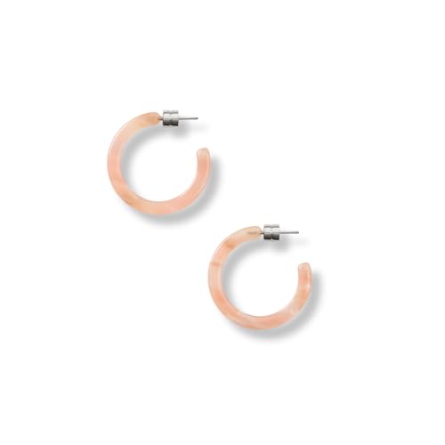 Circle Hoop Earrings Acetate Resin Fashion Jewelry for Women - color: Blossom, size: Mini