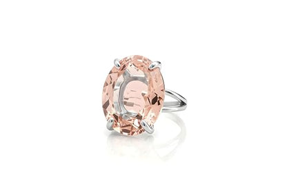 Handmade Morganite Ring - Oval Gemstone 14k Gold Jewelry for Women - Artisan Custom Rings for Engagement, Promise, Anniversary, Birthday - with Fancy Box