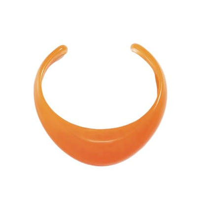 Colorful Acrylic Resin Open Cuff Bracelets Simple Transparent Chunky Thick Bangle Statement Irregular Geometric Resin Wide Wristband Chunky Acetate Wrap Cuff Bracelets - color: Orange