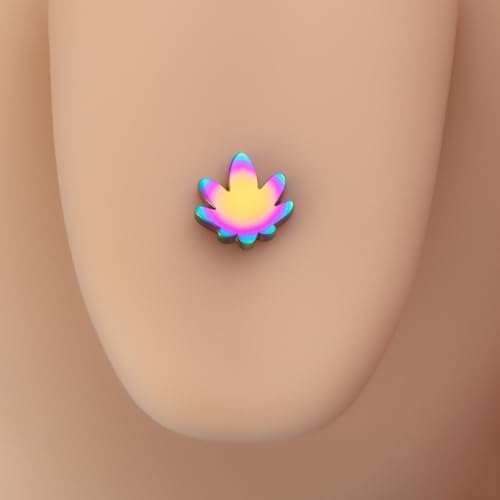 4Pcs 14G Stainless Steel Tongue Rings for Women Simple Heart Star Maple Leaf Tongue Ring Straight Bar Tongue Barbell Hypoallergenic Tongue Piercing Jewelry - style: Maple Leaf