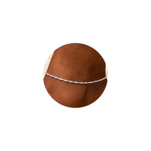 ChicSilver 925 Sterling Silver Ankle Bracelet for Women, Simple Cuban Link/Figaro/Twist Rope Chain Anklets for Beach Party(with Gift Box) - style: 12: Oval and Round Bead