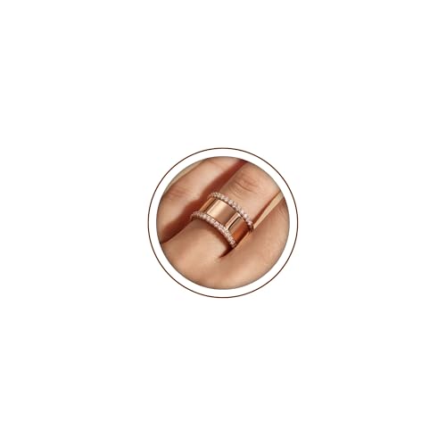 3-Pack Stacking Rings for Oura Ring Gen 3 & Gen 4 – 18K Gold CZ Cubic Zirconia Bands, Stackable Smart Ring Companions for Women & Men – Thoughtful Jewelry Gifts for Mom Wife Grandma - color: Rose gold, size: 6