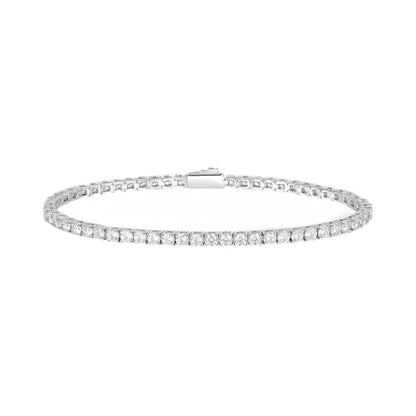3/4/5mm Tennis Bracelet, 18k White Gold Plated 3MM/4MM/5MM Iced Out Round Cubic Zirconia Tennis Bracelet for Women Men 6.5/7/7.5 Inches - color: 3MM White Gold, size: 6 inch
