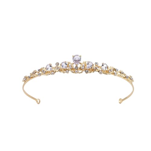 JWICOS Gold Princess Tiara Crown for Women Wedding Headband Headpieces for Birthday Pageant Prom Bridal Party - color: Gold