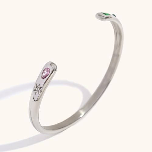 18K Gold Bangle Bracelets for Women 925 Sterling Silver Bracelets Bracelets Adjustable Boho Bracelets Stackble Cuff Bangle Bracelets for Men Women Chunky Gold Bangle Open Cuff Bracelets Christmas Gift - color: Bracelets-15