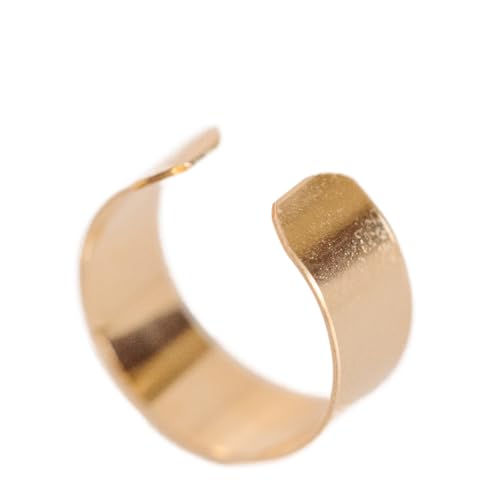 14k Gold Filled Ear Cuff | Adjustable Ear Cuff | Non Pierced Earring | 10mm | Handmade | Non-Tarnishing | Cartilage Piercing | Smooth Design