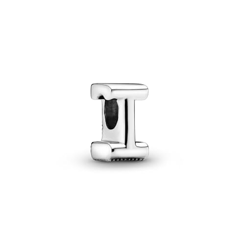 Pandora Alphabet Charm - Compatible Moments - Gift for Her - Made with Sterling Silver - with Gift Box - style: Letter I