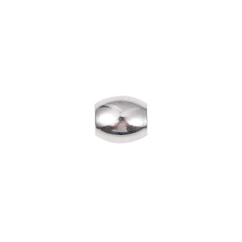 Stainless Steel Spacer Beads 10x11mm Oval Loose Charm Caps Beads for DIY Jewelry Making 10pcs with 6mm Hole - color: 10x11mm 6mm