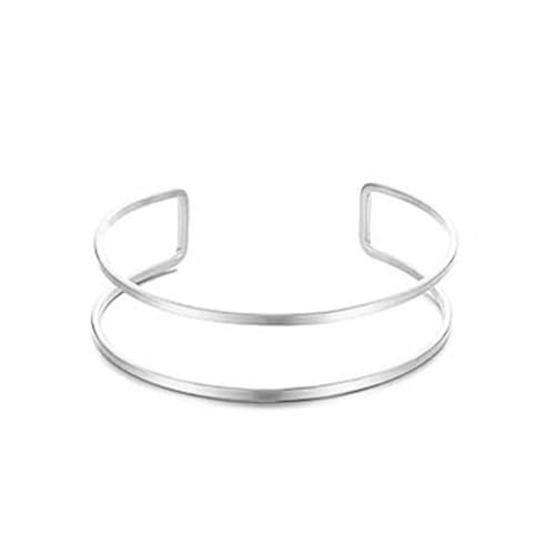 Arm Cuff for Women Layered Armlet Open Adjustable Arm Cuff Gold Silver Upper Arm Cuff Bracelet Minimalist Armband Trendy Jewelry - color: Arm Cuff02