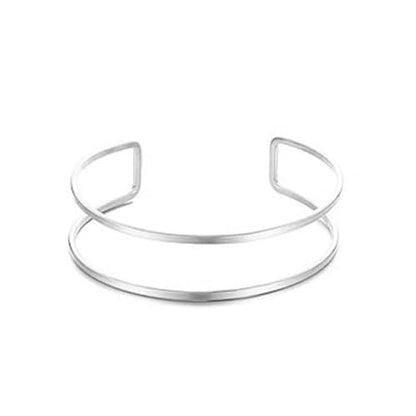 Arm Cuff for Women Layered Armlet Open Adjustable Arm Cuff Gold Silver Upper Arm Cuff Bracelet Minimalist Armband Trendy Jewelry - color: Arm Cuff02