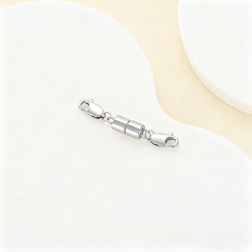 925 Sterling Silver Lobster Clasp for DIY Necklace Bracelet Jewelry Making, Double Spring Clasp with Closed Jump Rings, Necklace Extender Clasp Connector Bracelet Extension (Style 21) - style: Style 21