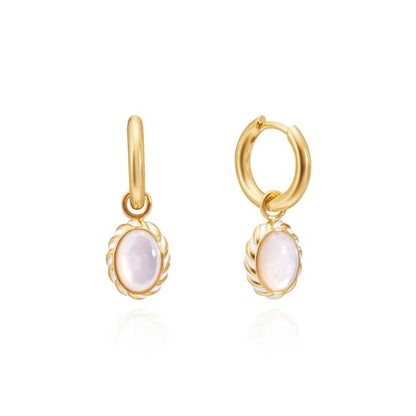 ARSIS Heart Charm Huggie Hoop Earrings for Women, Dainty 18K Gold Plated Heart Drop Hoops with CZ, Hypoallergenic, 925 Sterling Silver Posts, Tarnish-Free, Lightweight Jewelry Gift for Her - color: Moonlight Drop Huggie Hoop