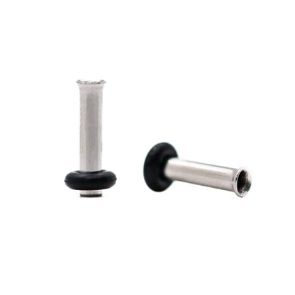 Forbidden Body Jewelry 12G-1 Inch Surgical Steel Single Flared Tunnel Plugs Plus O-Ring, Choose Pcs/Gauge - style: 2pcs: 2.4mm (10GA)