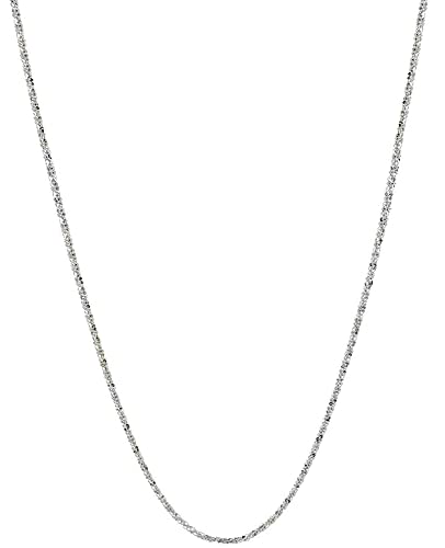Savlano 925 Sterling Silver Solid Crisscross Roc Chain Necklace For Women - Made in Italy Comes With a Gift Box - style: 1.6MM