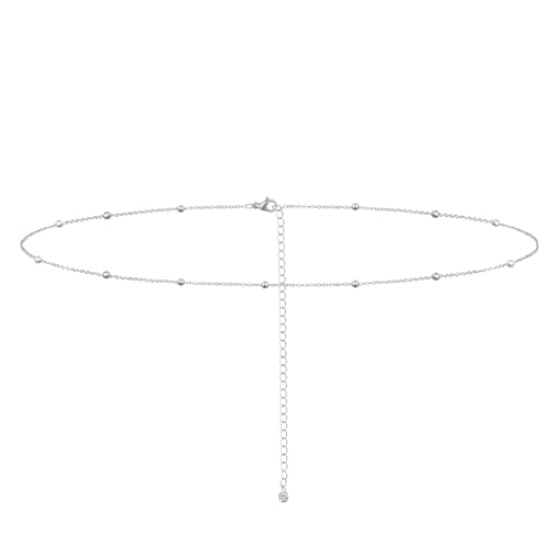 CAROVO Belly Waist Chain for Women 14K Gold Silver Plated Layered Body Chains Boho Cuban Figaro Pearl Heart Coin Satellite Bead Belly Chain Sexy Bikini Body Jewelry for Women Adjustable - style: C1:Bead SL