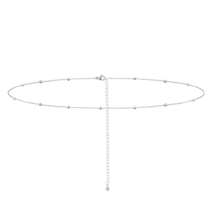 CAROVO Belly Waist Chain for Women 14K Gold Silver Plated Layered Body Chains Boho Cuban Figaro Pearl Heart Coin Satellite Bead Belly Chain Sexy Bikini Body Jewelry for Women Adjustable - style: C1:Bead SL
