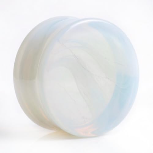 Opalite Organic Stone Ear Plugs Gauges Sold in Pairs - style: 25mm-1 inch