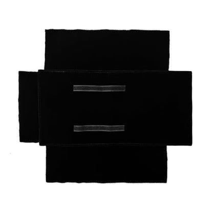 Travel Roll Bag Jewelry Display Storage Organizer Multi-function Velvet Pouch (Black) - color: Black