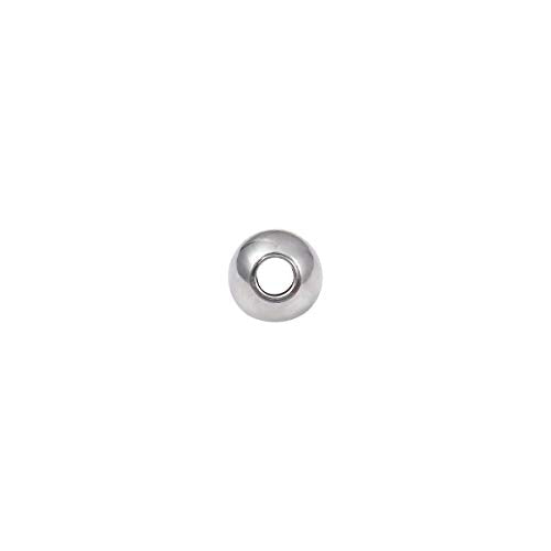 Stainless Steel Spacer Beads 3x2.5mm Round Loose Charm Caps Beads for DIY Jewelry Making 100pcs with 1mm Hole - color: 3x2.5mm 1mm