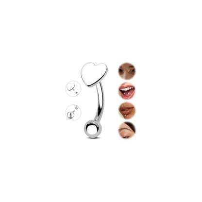 G23 Titanium Rook Piercing jewelry 16G Eyebrow Rings Curved Navel Barbell | Internally Threaded Dainty Helix Earrings Curved Barbell Small Belly Button Rings for Women - color: D, size: Length:10mm