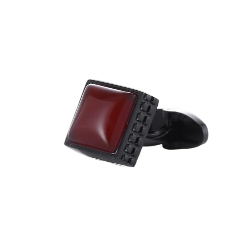 Black Square Men's Cufflinks Studs Set