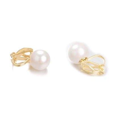 Pearls Clip On Earrings Womens Clip on Earrings Non Pierced Clip on Pearls Women Hypoallergenic Trendy Wedding Jewelry - style: Women's pearl clip earrings