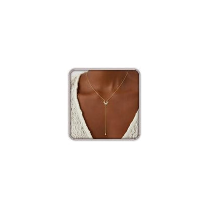 Lariat Gold Necklace for Women, 14K Gold Plated Dainty Drop Y Necklace, Waterproof Non Tarnish Long Layered Beaded Chain Lariat Necklace Prom Jewelry Summer Vacation Gift for Her - color: Gold-3
