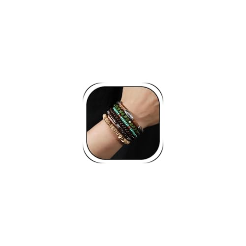 Long tiantian Boho Bracelets for Women Stackable Wooden Bracelet Western Beaded Bracelet Stack Boho Fashion Trendy Jewelry Gifts - color: A4:boho bracelets