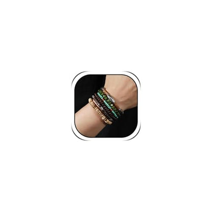Long tiantian Boho Bracelets for Women Stackable Wooden Bracelet Western Beaded Bracelet Stack Boho Fashion Trendy Jewelry Gifts - color: A4:boho bracelets