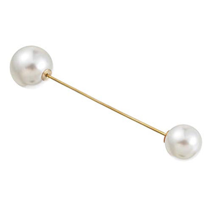 queenland Double Faux Pearl Brooch Pins Sweater Shawl Clip Dress Cardigan Collar Safety Pins