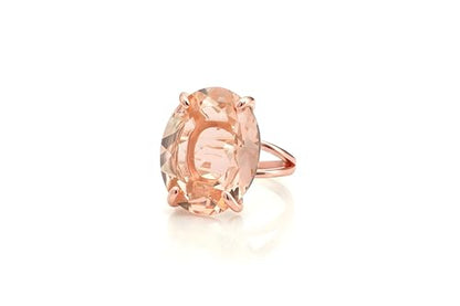 Handmade Morganite Ring - Oval Gemstone 14k Gold Jewelry for Women - Artisan Custom Rings for Engagement, Promise, Anniversary, Birthday - with Fancy Box