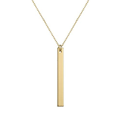itianxi Gold Tiny Y Shaped Dainty Necklace 18K Gold Plated Cute Bar Vertical Lariat Necklace for Women - color: vertical