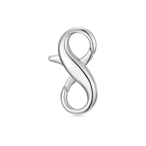 925 Sterling Silver Double Opening Lobster Clasp, Necklace Bracelet Anklet Jewelry Extender Clasp for DIY Jewelry Making (Style 1-2pcs) - style: style 1-2pcs