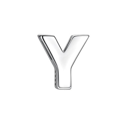 CANDYFANCY Initial Pendant 925 Sterling Silver Letters Personalized Alphabet Pendant Fit 1mm Box Chain - color: Alphabet Y Pendant