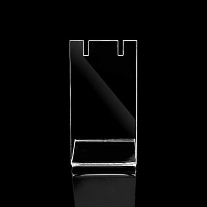 4 Pcs Clear Acrylic Jewelry Display Stands Single Pair Earring Holders L Shape Necklace Display Racks Small Ear Stud Organizer