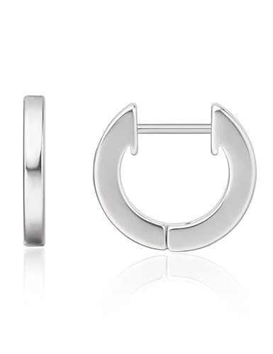 Limerencia G23 Pure Titanium Hypoallergenic Huggies Hoop Earrings for Women Sensitive Ears - color: silver