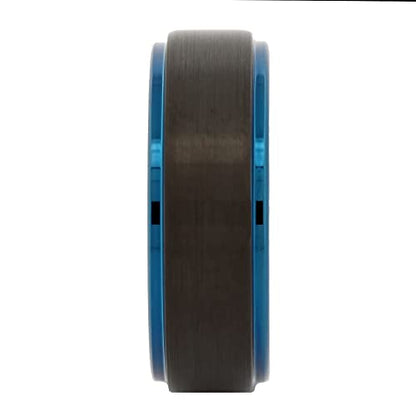 Tungsten Carbide Wedding Bands That Feature Different Finishes and Edge Colors - color: Black/Blue-8mm
