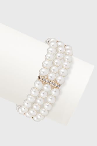 BABEYOND 1920s Flapper Imitation Pearl Bracelet Great Gatsby Pearl Bracelet Roaring 20s Accessories Jewelry Set - style: 3layer-gold