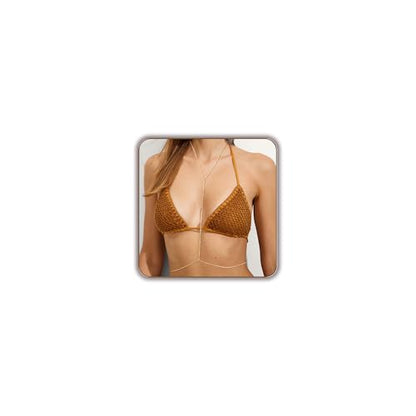 14K Gold Plated Body Chain for Women, Sexy Bra Bikini Belly Waist Chain Layered Gold Body Chains Summer Beach Jewelry for Women - style: Style 1