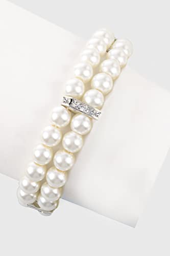 BABEYOND 1920s Flapper Imitation Pearl Bracelet Great Gatsby Pearl Bracelet Roaring 20s Accessories Jewelry Set - style: 2layer