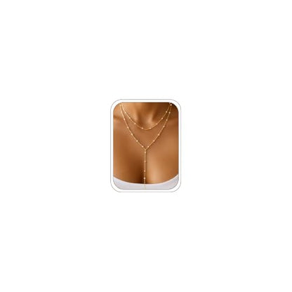 HAXIYA Gold Pearl Y-Shaped Necklace for Women Layered Lariat Long Pendant | 14K Gold Plated/Sterling Silver Dainty Drop Chain Layered Pearl/Beaded Necklaces Simple Gold Jewelry for Women - color: Pearl - Gold