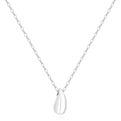 EVEYE S925 Sterling Silver Necklace For Women, Teardrop Pendant Necklaces, Pear Pendant Necklace Jewelry Minimalist style Gift - color: White Gold