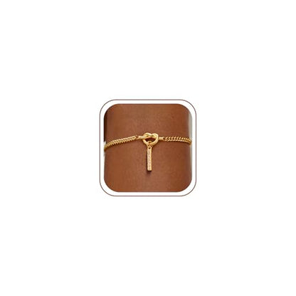 Gold Initial Bracelets for Women Jewelry Gifts - Dainty 14K Gold Plated Zircon Letter Knot Bracelet 26 Alphabet Monogram Initial Bracelets Birthday Gifts for Women - color: I