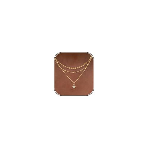 XIXINI Layered Necklaces for Women, Dainty Gold Necklace Stack 14k Gold Plated Layering Pendant Necklace Set Simple Statement Gold Necklaces for Women Trendy Fashion Waterproof Gold Jewelry - color: Gold-Set 5