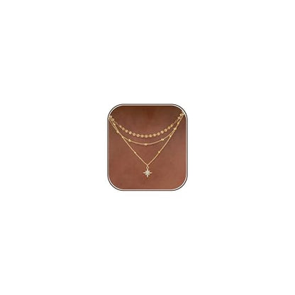 XIXINI Layered Necklaces for Women, Dainty Gold Necklace Stack 14k Gold Plated Layering Pendant Necklace Set Simple Statement Gold Necklaces for Women Trendy Fashion Waterproof Gold Jewelry - color: Gold-Set 5