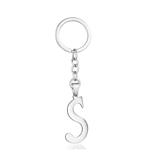 Stainless Steel Initial Letter Connector Charms Alphabet Pendant Diy Craft for Jewelry Making Necklaces Bracelets Keychain - color: Stainless Steel S