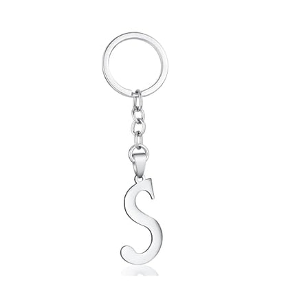 Stainless Steel Initial Letter Connector Charms Alphabet Pendant Diy Craft for Jewelry Making Necklaces Bracelets Keychain - color: Stainless Steel S